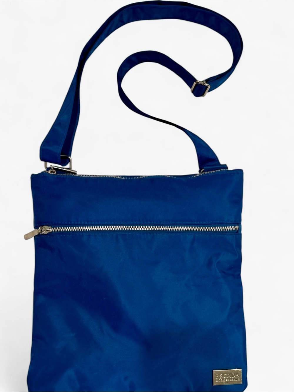 Escada Moon Sparkle Royal Blue Nylon Crossbody Bag Y2K Vintage